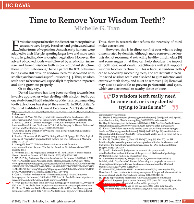 time to remove wisdom teeth teethremoval - TeethRemoval.com in the Scientific Literature