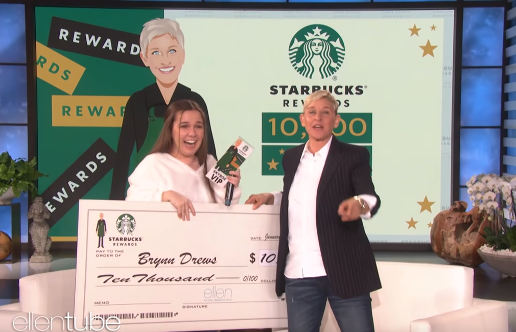 brynn drews wisdom teeth ellen starbucks - Woman wins $10,000 for paying it backward after wisdom teeth surgery